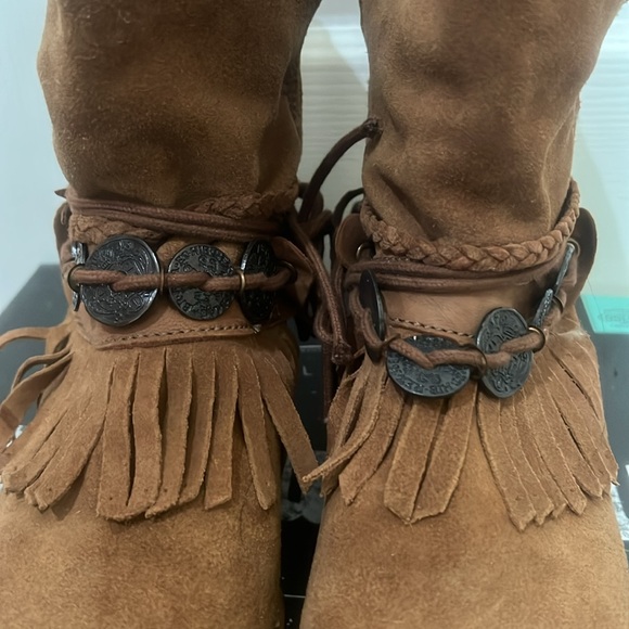 Musse-Cloud-Womens-Anaeh-Bootie. Brown suede leather size 9 - Picture 3 of 7